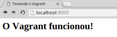teste do
vagrant